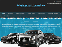 Tablet Screenshot of bluebonnetlimos.com